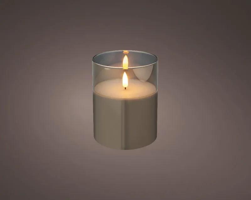 Kaemingk Candela A Led 12,5 Cm Grigia