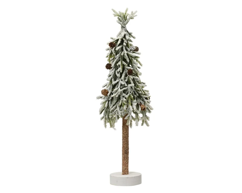 Kaemingk Mini Albero Di Abete Innevato C/Pigna