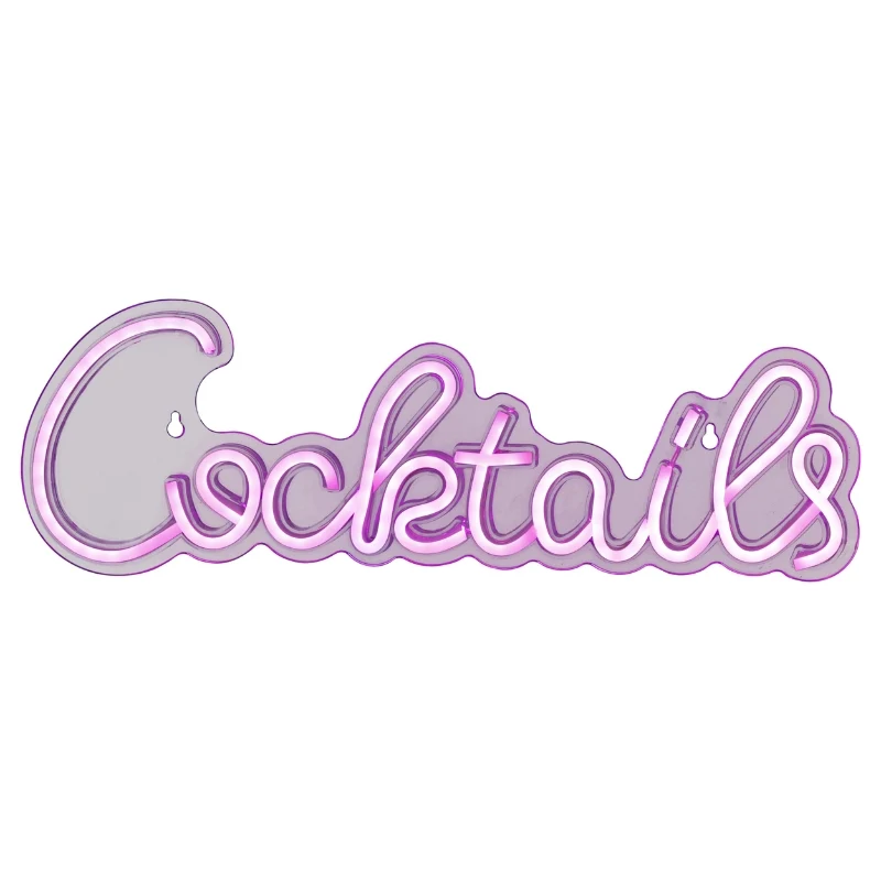 Kaemingk Led Neon Cocktails Sign 14X42 Cm