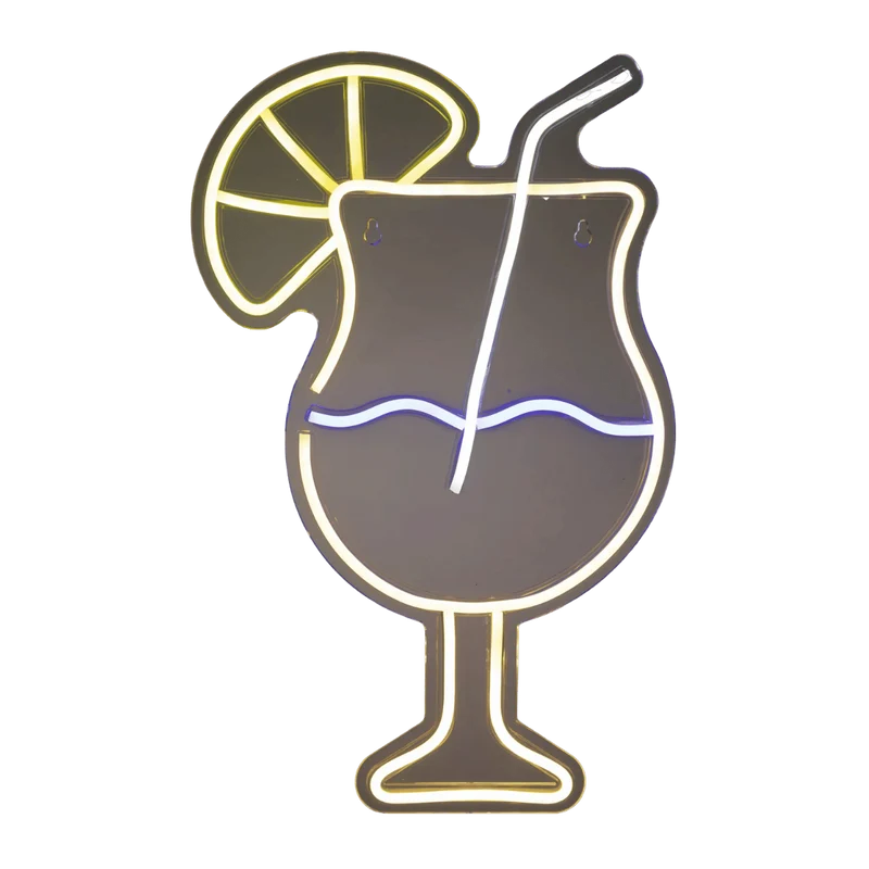Kaemingk Led Neon Cocktail Geel 25,5X40 Cm