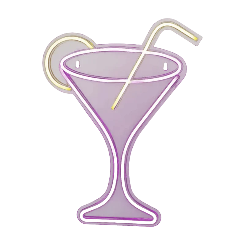 Kaemingk Insegna Luminos Neaon Usb Cocktail Glass 32X43 Cm