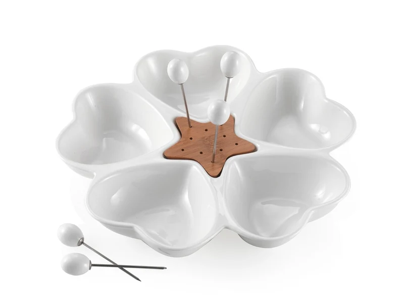Brandani Antipastiera Mille Cuori Porcellana 28 cm