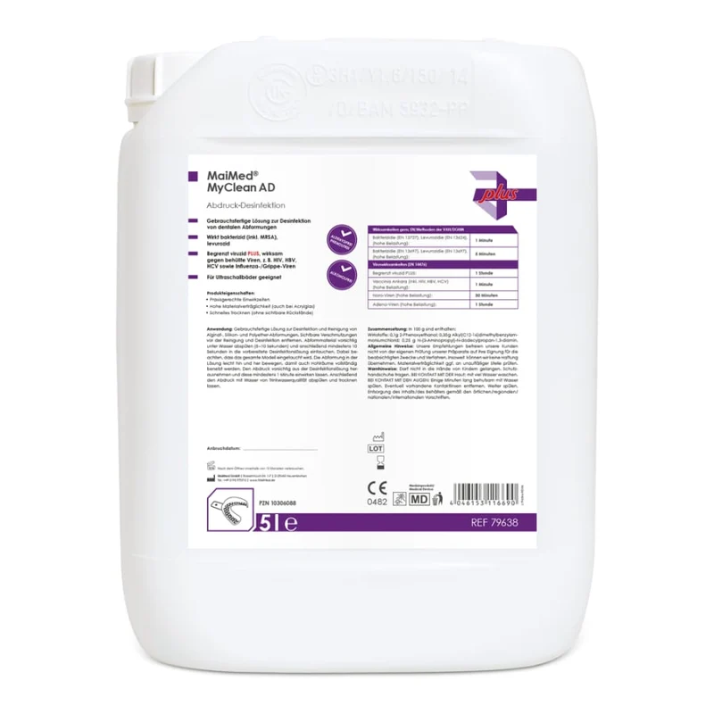 MaiMed MyClean AD, disinfezione e pulizia delle impronte 5 l/lattina, 1 pezzo | Tanica (5 l)