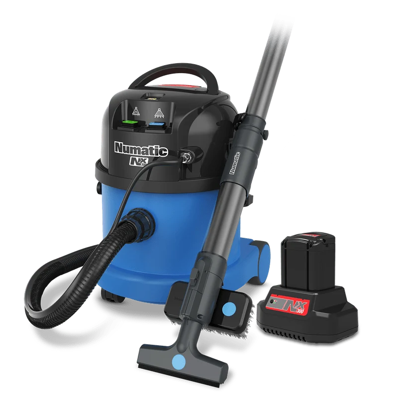 Dispositivo di estrazione a spruzzo Numatic a batteria CTB370NX/1 X-Tract, blu, set di accessori CTX170 | Confezione (1 pezzo)
