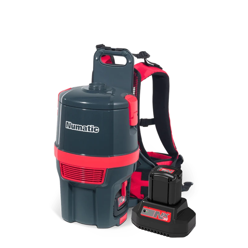 Aspirapolvere a zaino Numatic a batteria RSB150NX/1, grafite, set di accessori AA30E | Confezione (1 pezzo)