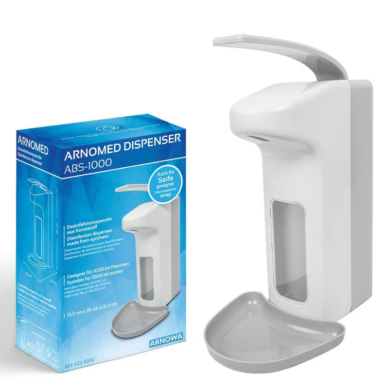 ARNOMED DISPENSER ABS Dosatore manuale di sapone e disinfettante realizzato in plastica ABS