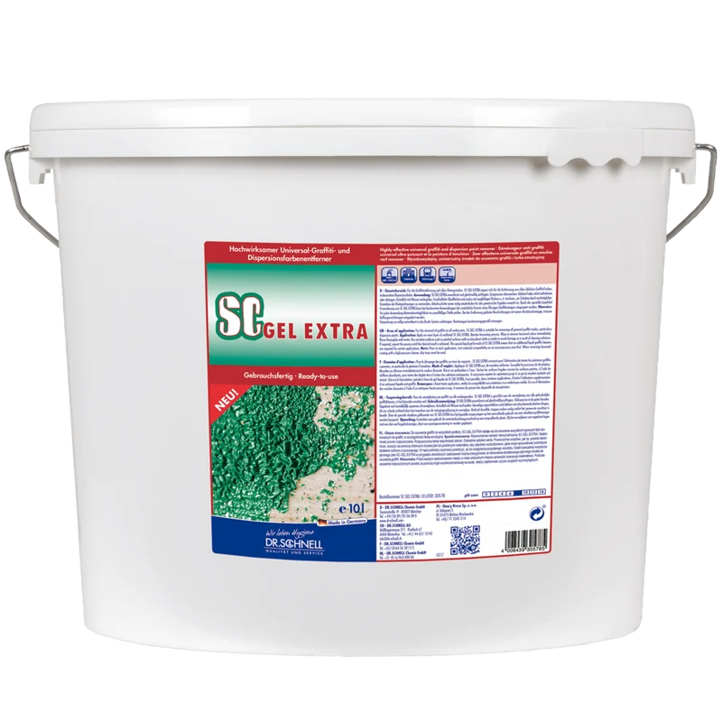 Dr. Schnell SC GEL EXTRA rimuovi graffiti, altamente efficace per uso universale | Secchio (10 l)