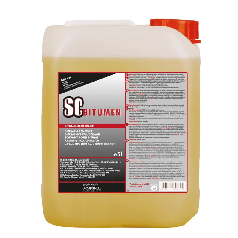 Dr. Schnell SC BITUMEN rimuovi graffiti, efficace rimuovi bitume per superfici | Tanica (5 l)