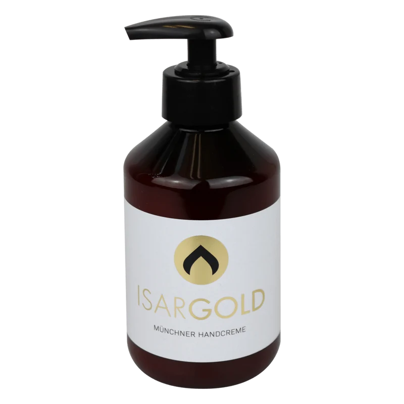 Dr. Schnell ISARGOLD crema per le mani con essenze preziose, per la cura intensiva della pelle | Bottiglia (250 ml)