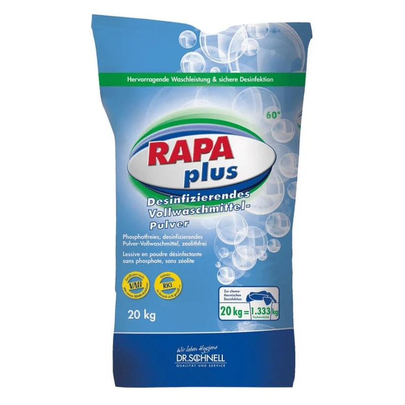 Dr. Schnell RAPA PLUS polvere disinfettante per bucato per l'igiene del bucato | Confezione (20 kg)