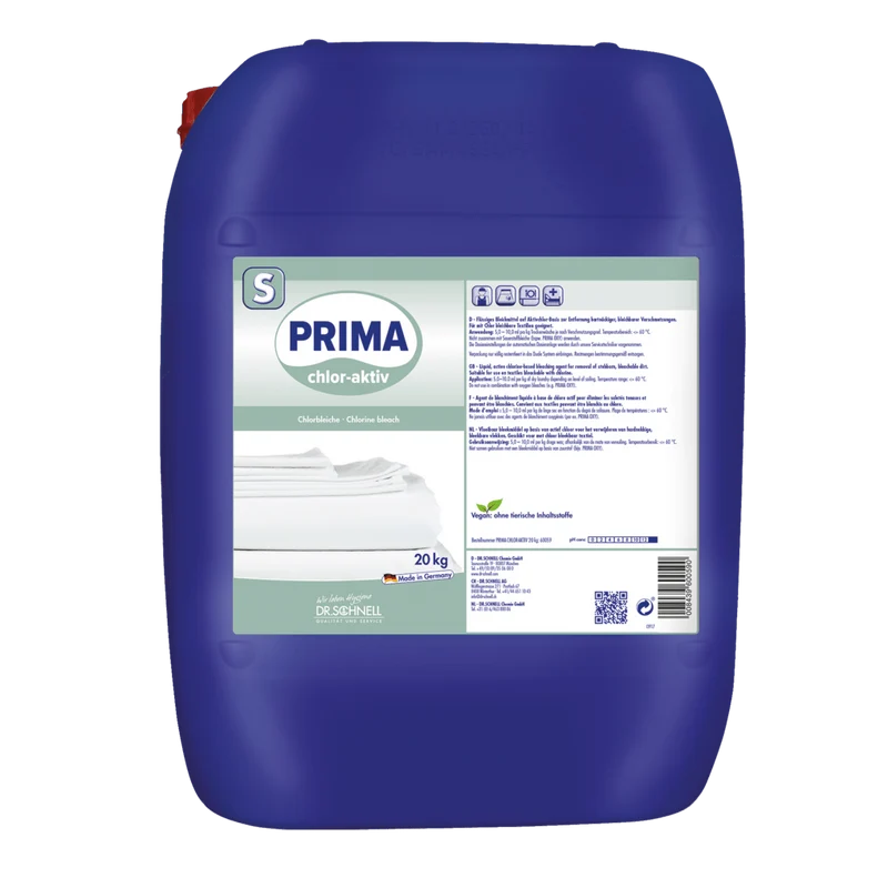 Dr. Schnell PRIMA CHLOR-AKTIV candeggina liquida, cloro attivo per l'igiene del bucato | Tanica (20 kg)