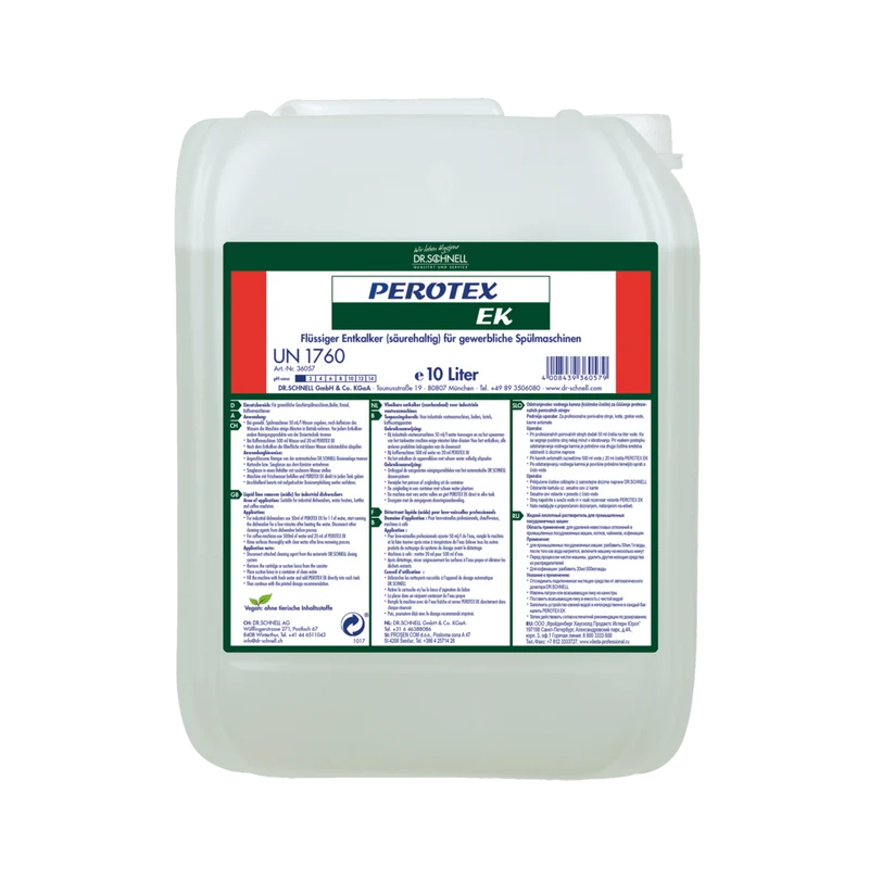 Dr. Schnell PEROTEX EK decalcificante per lavastoviglie professionali, igiene cucina | Tanica (10 l)