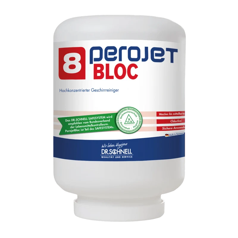 Dr. Schnell PEROJET BLOC 8 detergente per lavastoviglie per lavastoviglie professionali, ecologico | Cartuccia (4 kg)