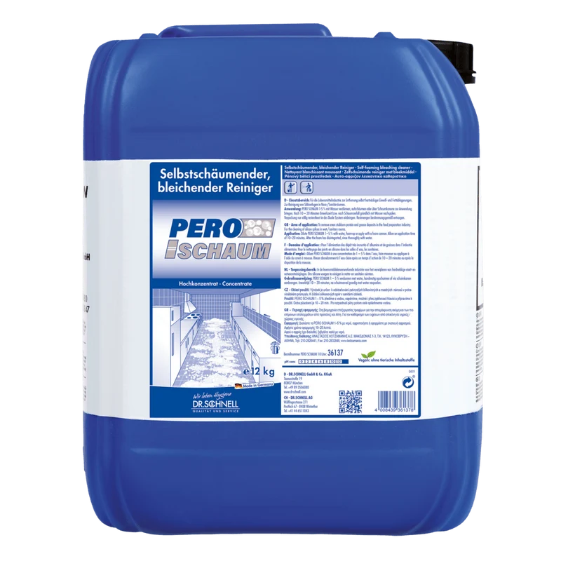 Dr. Schnell PERO FOAM detergente cloro per superfici, autoschiumogeno, candeggiante | Tanica (12 kg)