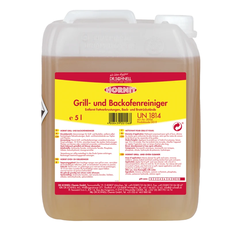 Dr. Schnell HORNIT detergente per grill e forno, potente per l'igiene della cucina | Tanica (5 l)