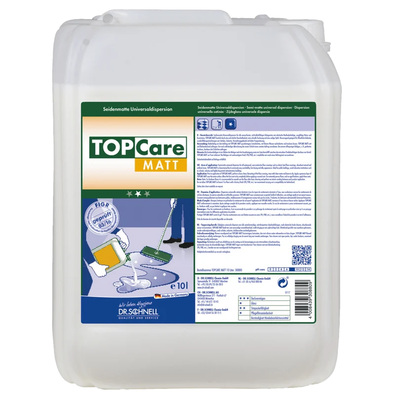Dr. Schnell TOPCARE MATT dispersione universale satinata per la pulizia dei pavimenti edili | Tanica (10 l)