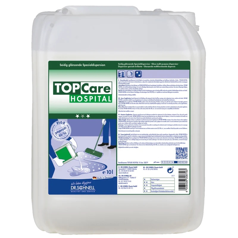 Dr. Schnell TOPCARE HOSPITAL pulizia edifici, dispersione speciale setosa e lucida | Tanica (10 l)
