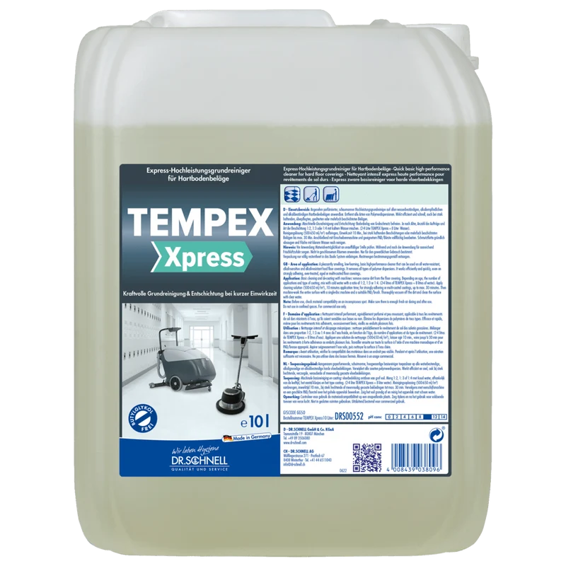 Dr. Schnell TEMPEX XPRESS Express detergente ad alte prestazioni per pavimenti duri | Tanica (10 l)