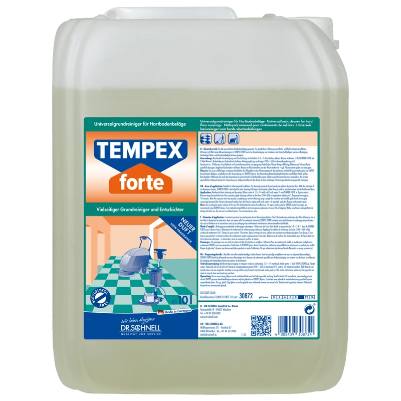 Dr. Schnell TEMPEX FORTE detergente e decapante base per pavimenti, versatile | Tanica (10 l)