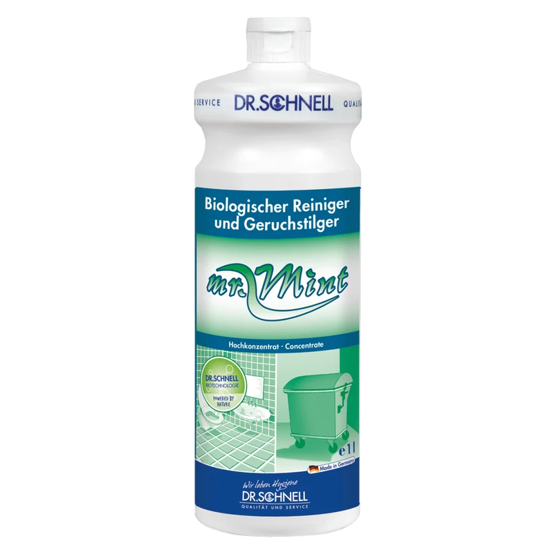Dr. Schnell MR.MINT Detergente probiotico e rimuovi odori per ambienti, fresco | Bottiglia (1L)