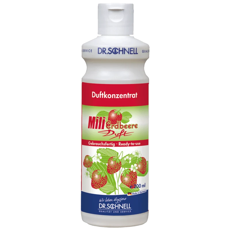 Dr. Schnell MILI profumo concentrato di fragola, alto dosaggio per la freschezza dell'ambiente | Bottiglia (200ml)