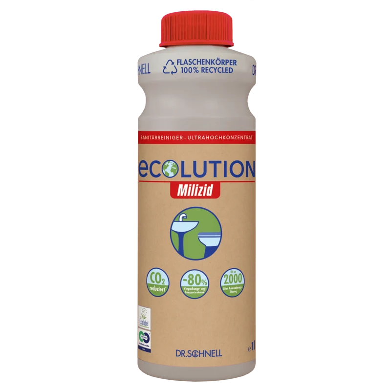 Dr. Schnell ECOLUTION MILIZID ultra concentrato, detergente sanitario e anticalcare | Bottiglia (1L)