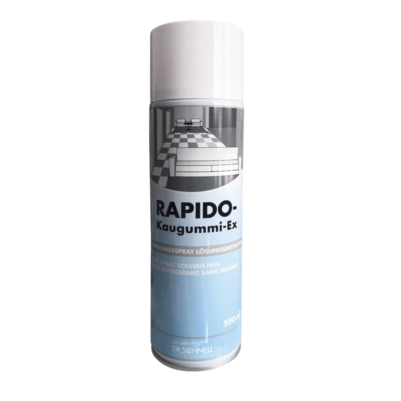 Dr. Schnell RAPIDO KAUGUMMI-EX, spray ghiacciante senza solventi per pavimenti tessili e pulizia di tappezzerie | Bottiglia (500 ml)