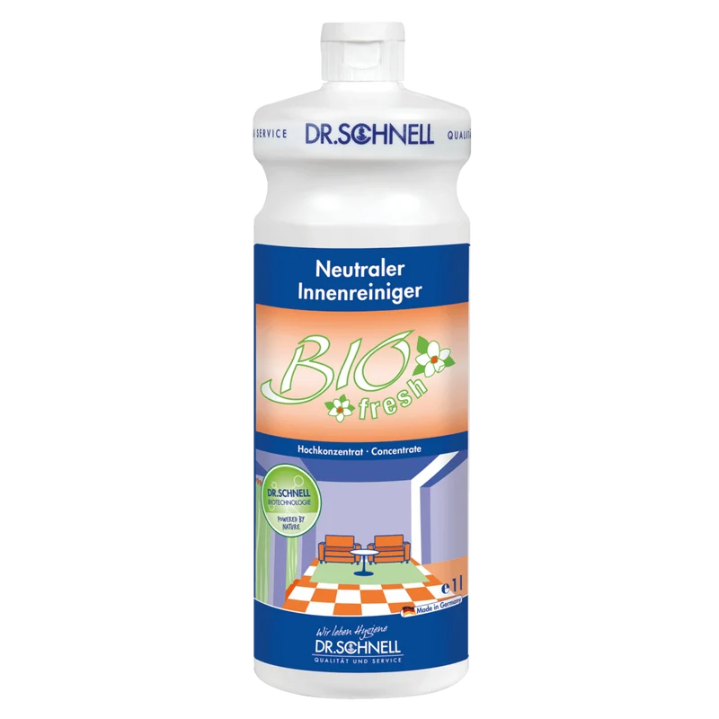 Dr. Schnell BIOFRESH Assorbiodori probiotico per la pulizia degli edifici, freschezza degli ambienti | Bottiglia (1L)