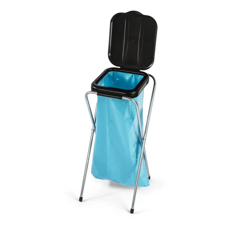 Pattumiera professionale Nölle con gambe in metallo, 35x37x78 cm, nero | 1 pezzo