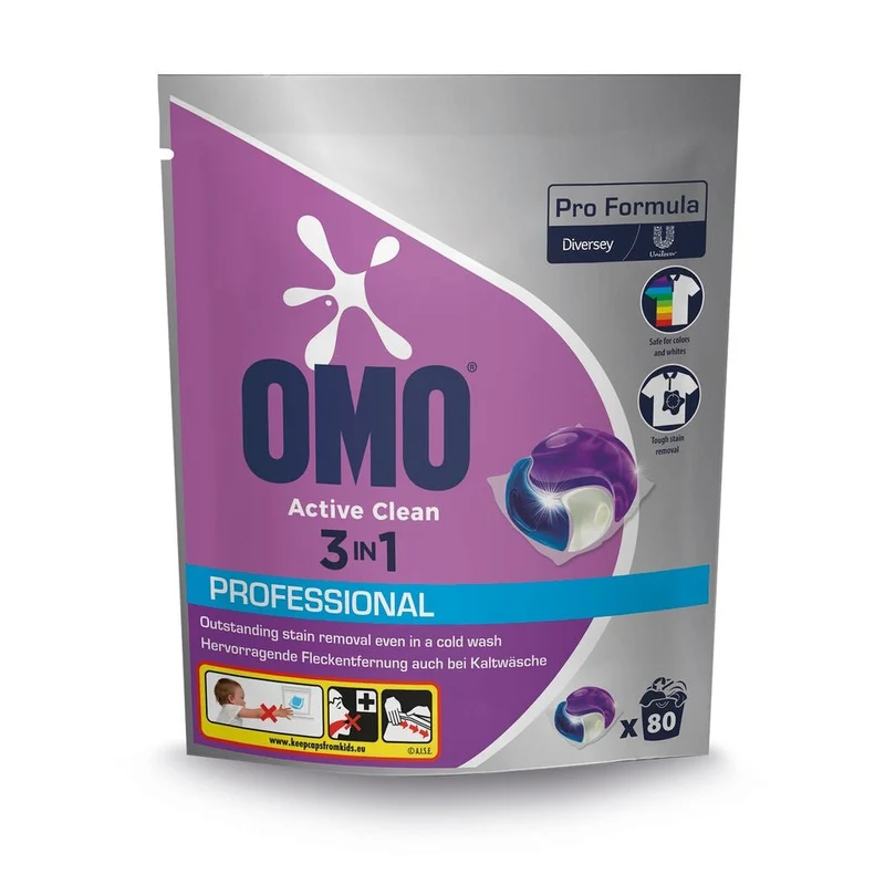 Omo Professional Active Clean 3in1 Capsule | Confezione (80 Tabs)