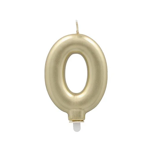 PAPSTAR Candela numerata con supporto 7 cm "oro"