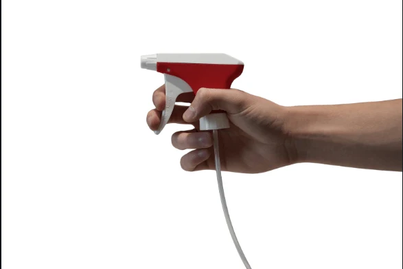 Spruzzatore K3, rosso bianco, peso 25 mm, con setaccio di aspirazione, tubo del montante di lunghezza: 21,5 cm | 1 pezzo