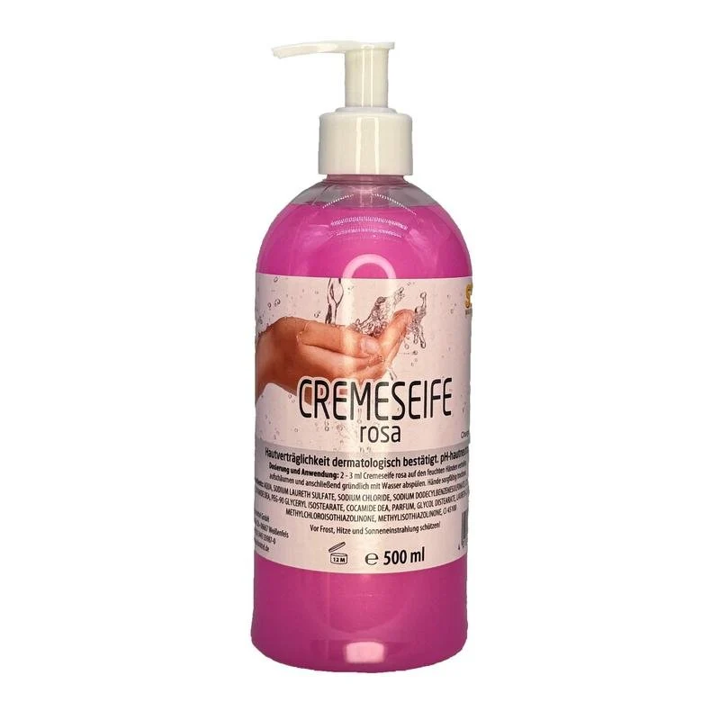 Pink di sapone per la crema di poppa