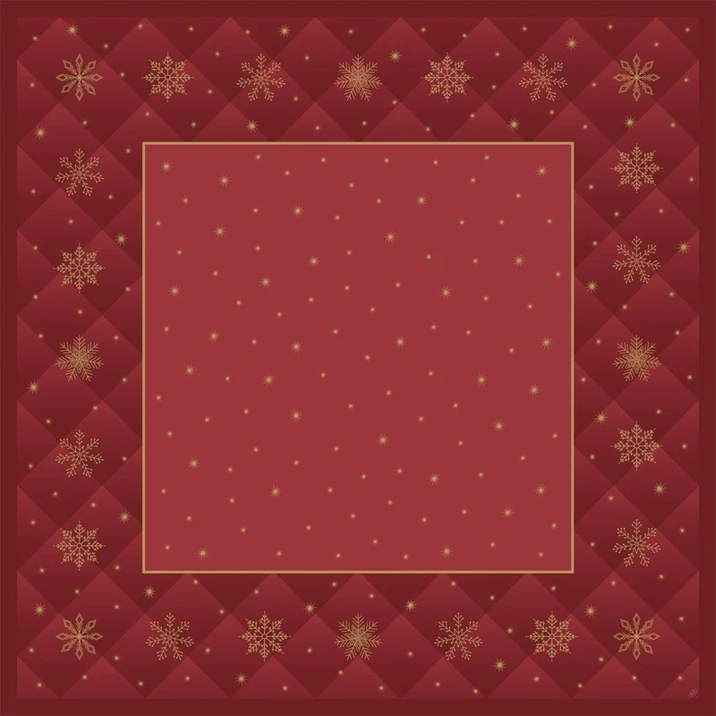 Tovaglietta in Bio-Dunicel. Motivo a rombi bordeaux - Elegante decorazione per la tavola 84x84 cm | Confezione (20 pezzi)