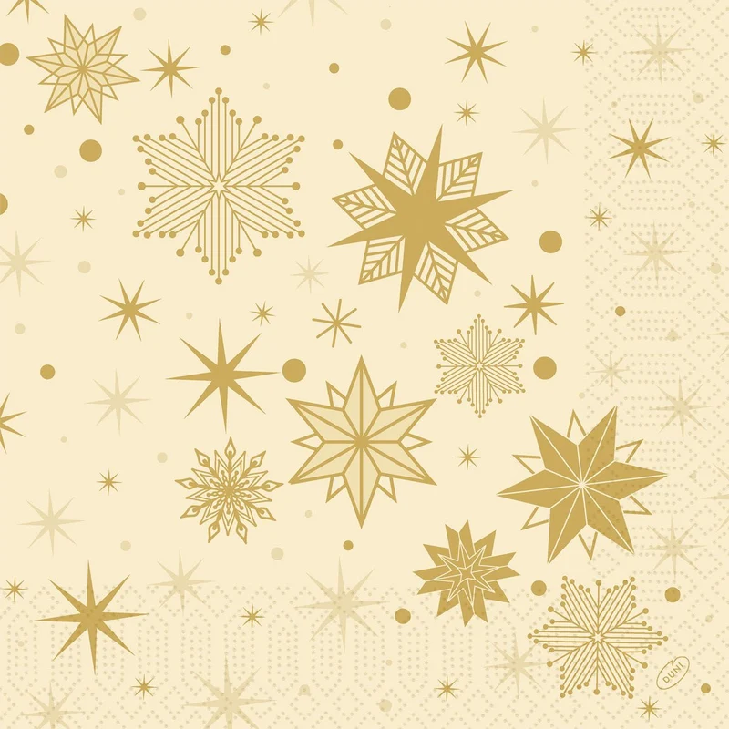 Stargazing Cream 250 g, a 3 strati, 40x40 cm - Tovaglioli di alta qualità | Confezione (250 pezzi)
