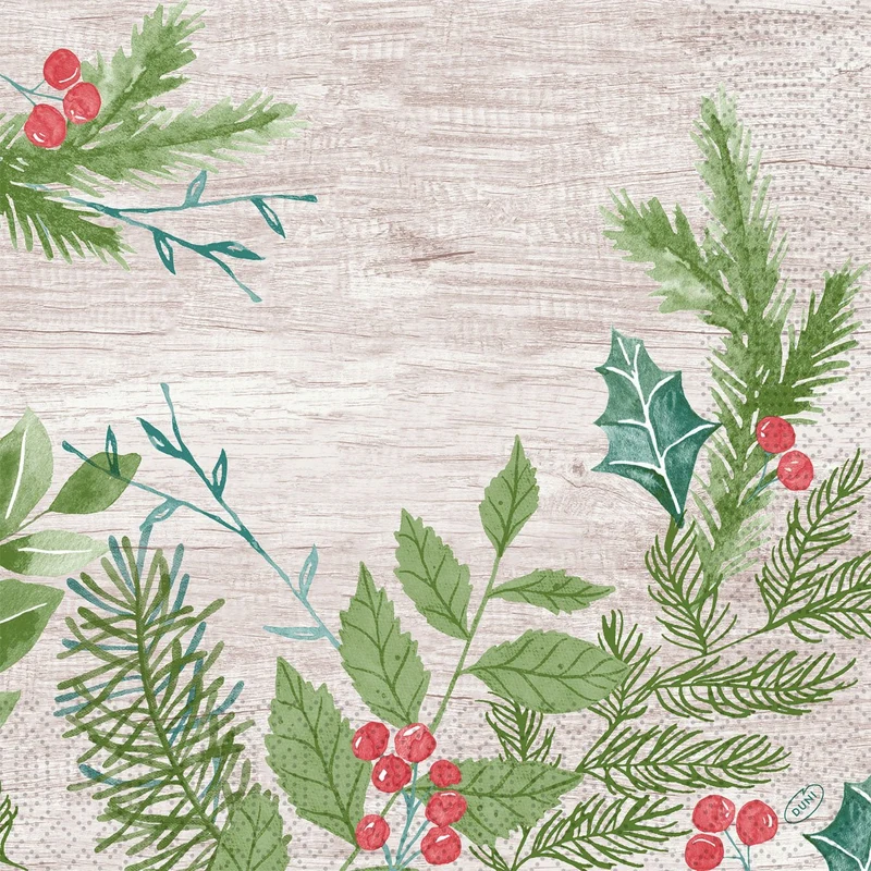 Winter Greenery 40x40 cm, a 3 strati - per decorazione | Confezione (250 pezzi)
