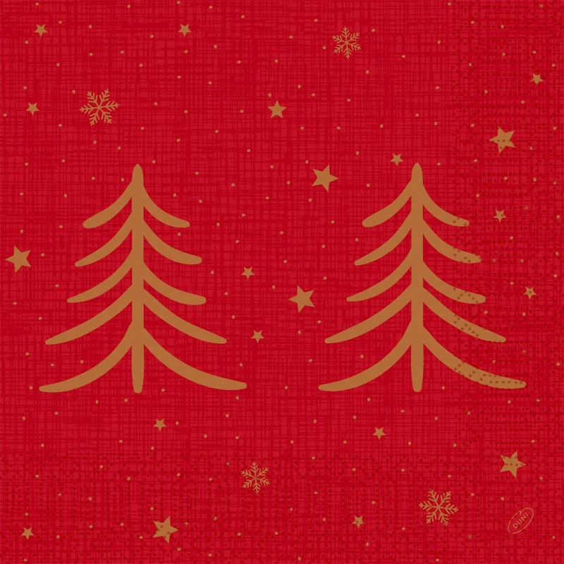 Tovaglioli 40x40 cm, a 3 veli, motivo Shimmer Trees | Confezione (250 pezzi)