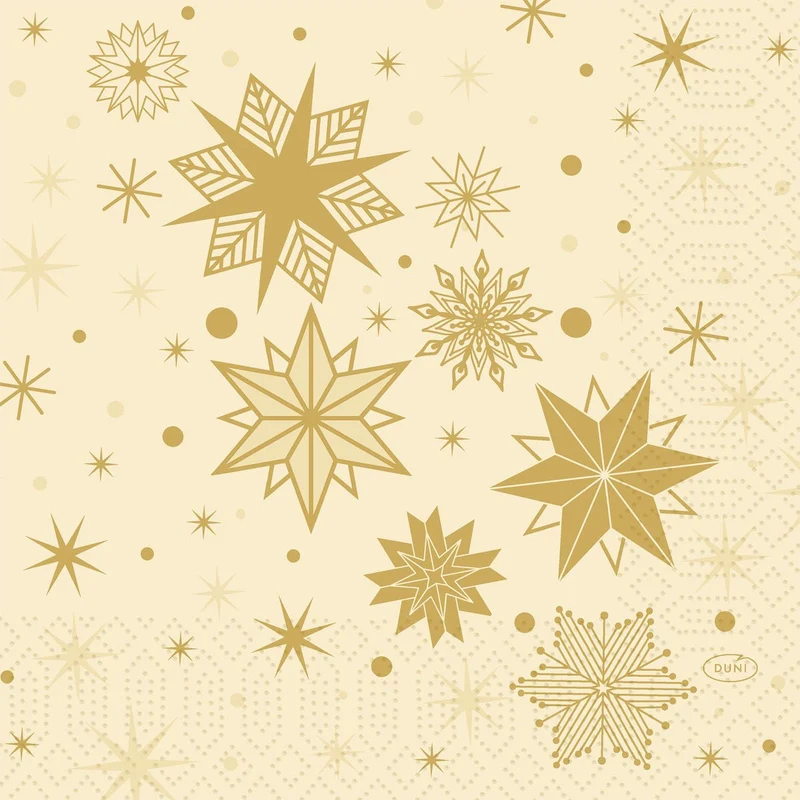 Stargazing Cream 50P - Tovaglioli a tre strati 33x33 cm per feste | Confezione (50 pezzi)