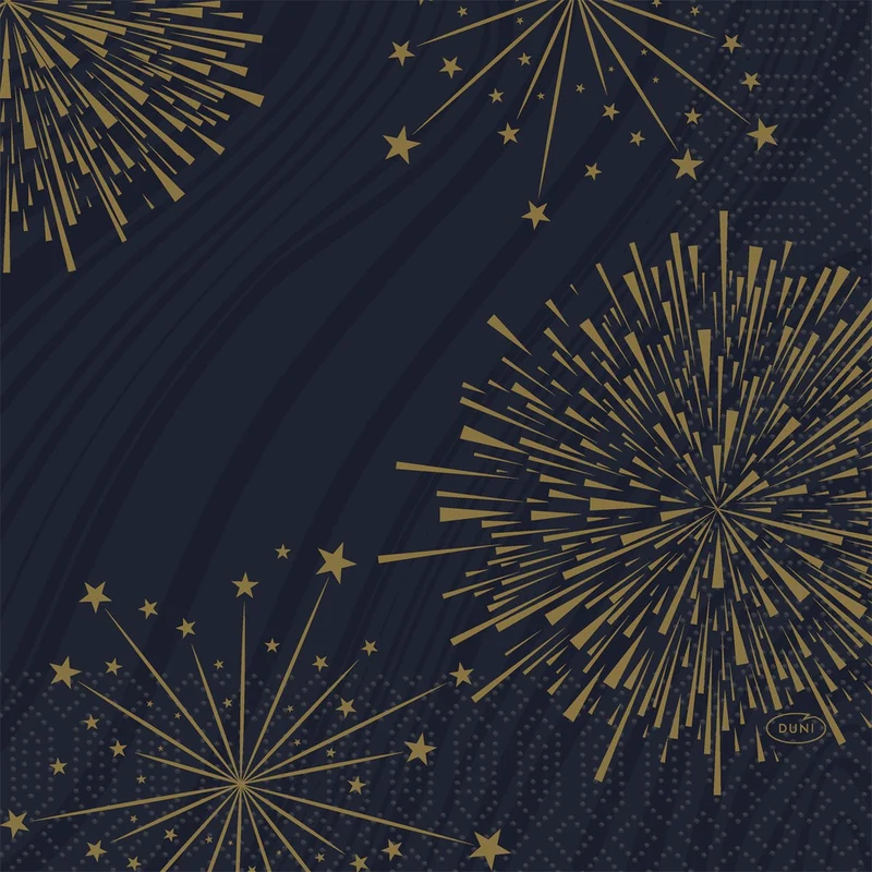 Tovaglioli 33x33 cm, a 3 veli, piegatura a 1/4, Sparkly Black | Confezione (250 pezzi)