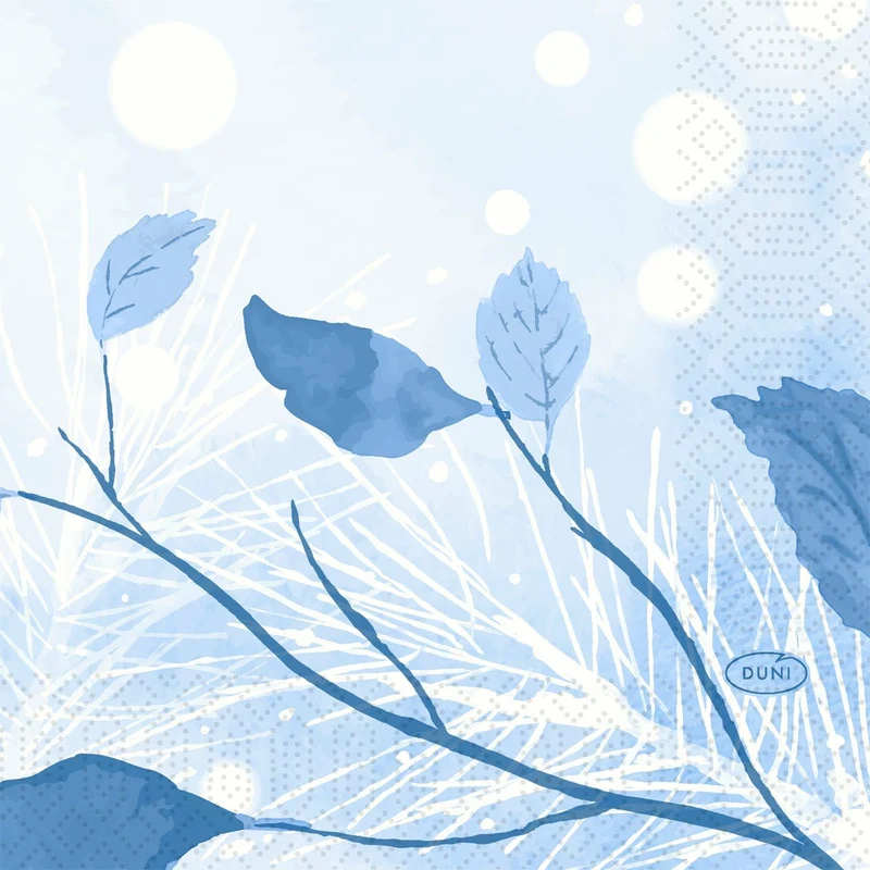 Tovaglioli “Frosted Winter”, 24x24 cm – Elegante decorazione per la tavola | Confezione (50 pezzi)