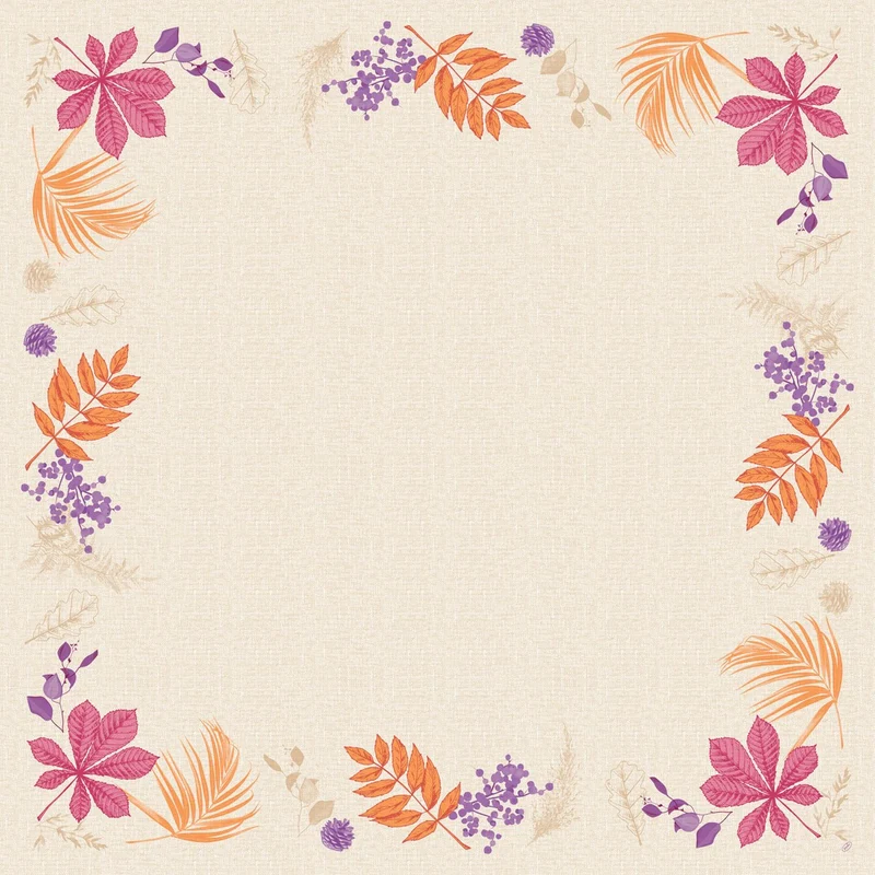 Dunicel Tappetino centrale 84x84 cm - Design "Bright Autumn" | Confezione (20 pezzi)