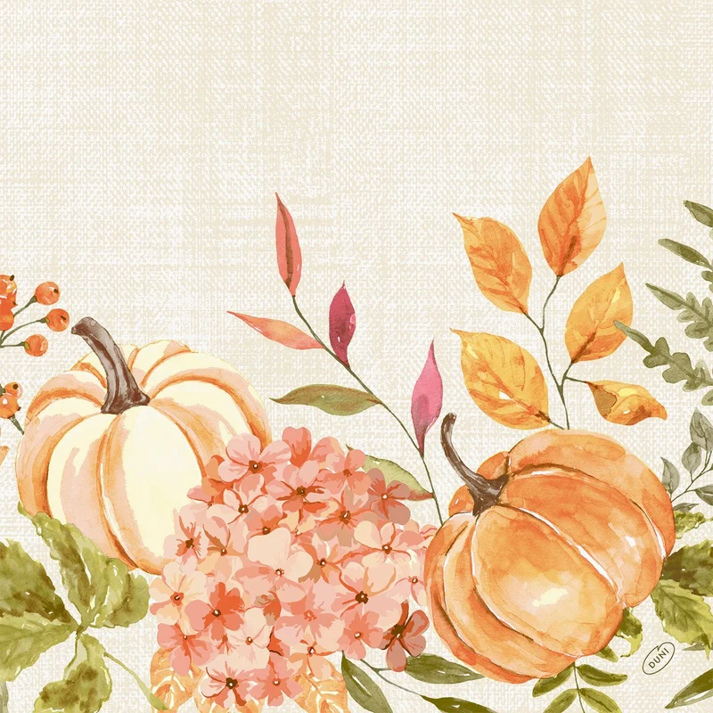 Tovaglioli 40x40 cm, a 4 veli, linea Klassik Spicy Pumpkin | Confezione (50 pezzi)
