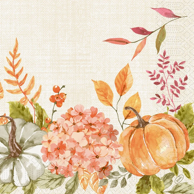 Tovaglioli 40x40 cm, a 3 veli, piegatura a 1/4, Spicy Pumpkin | Confezione (250 pezzi)