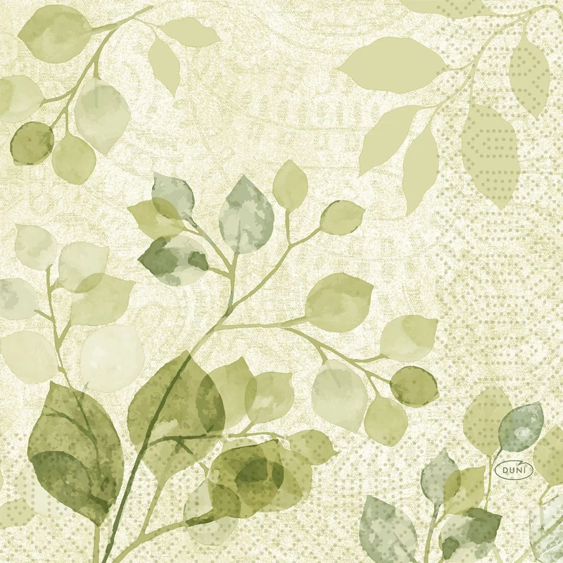 Tovaglioli da 33 cm, a 3 veli, con piega a 1/4, motivo a foglie Paisley | Confezione (250 pezzi)