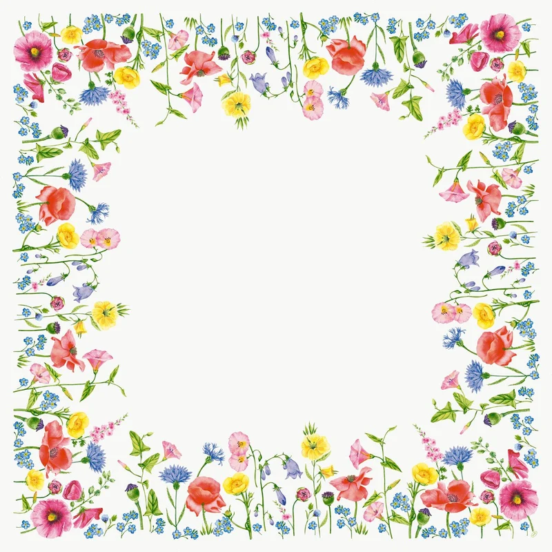Tovaglia media Bio-Dunicel Flowy Meadow 84x84 cm - Elegante tovaglia | Confezione in cartone (1 confezione)