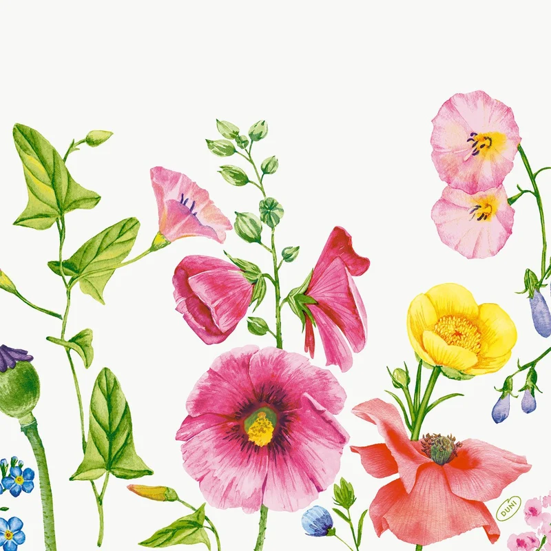 Tovaglioli 40x40 cm 4 strati Classico Flowy Meadow Tovaglioli di carta | Confezione (50 pezzi)