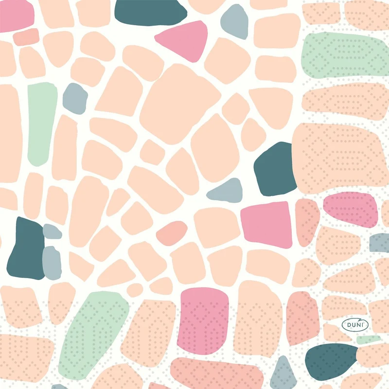 Serv.33x33 3lg 1/4 Ocean Pebbles - Tovaglioli di carta decorativi | Confezione (50 pezzi)