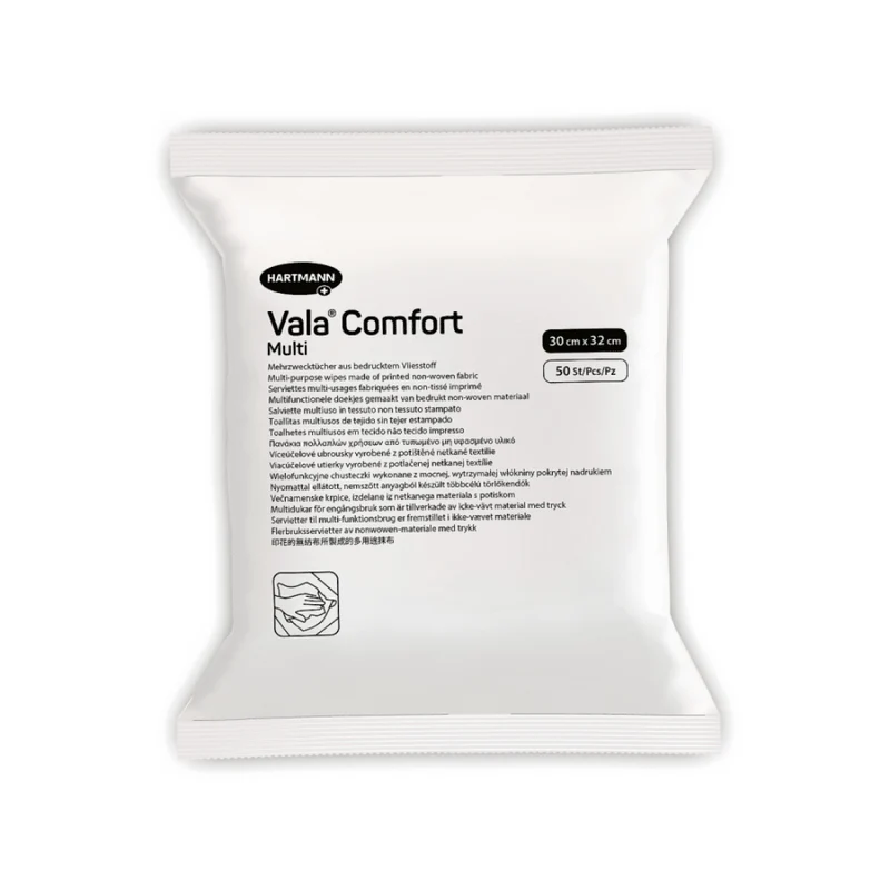 HARTMANN VALA®COMFORT WIPES multiuso multiuso, 30 x 32 cm | Pacchetto (50 pezzi)
