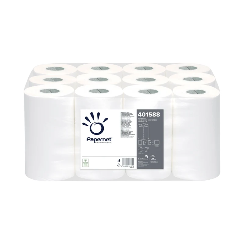 Papernet Roll di asciugamani centrefed, 401588, 1 -layer - 12 rotoli | Pacchetto (12 pezzi)