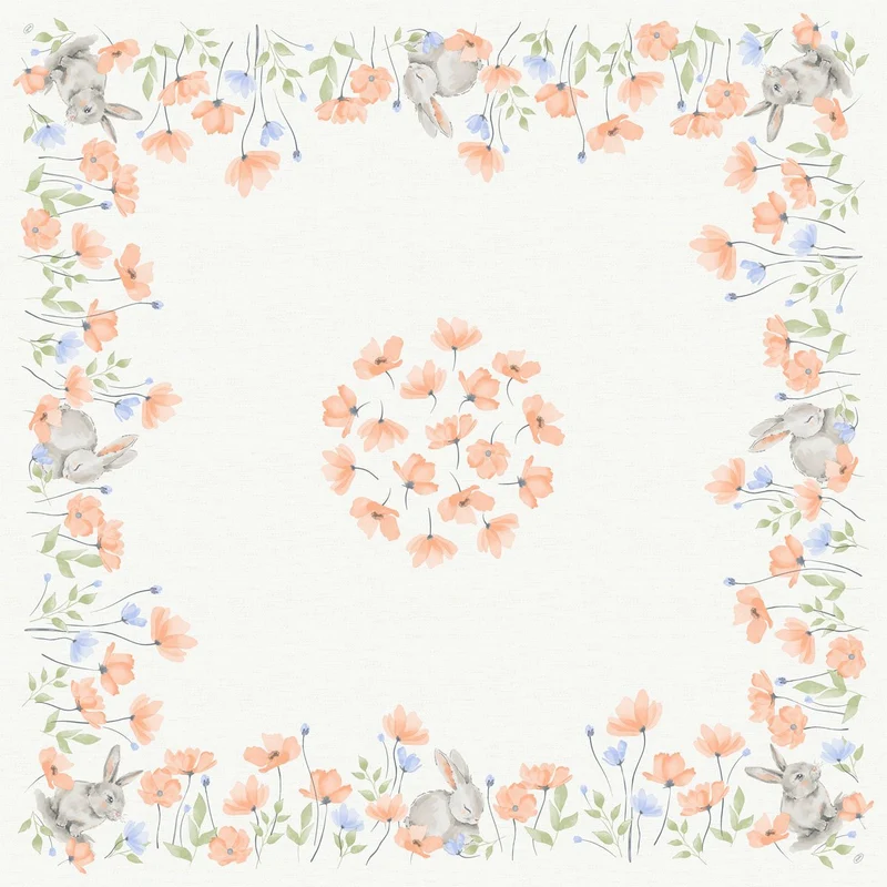Bio-Dunicel-Mitteld.84x84 Bunny Bloom - Tovaglioli di carta | Confezione (20 pezzi)